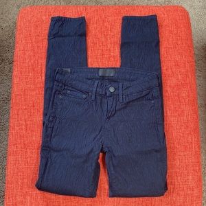 VINCE Jacquard Blue Black Skinny Jeans